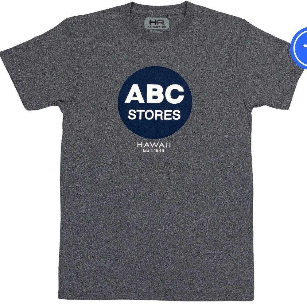 Hawaiian Athletics Short Sleeve Gray T-Shirt ABC Stores, Unisex, Size L